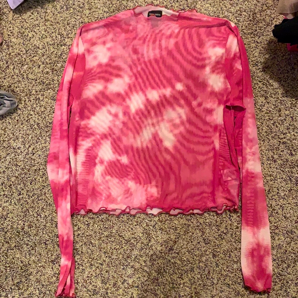 NWT Nordstrom pink mesh top